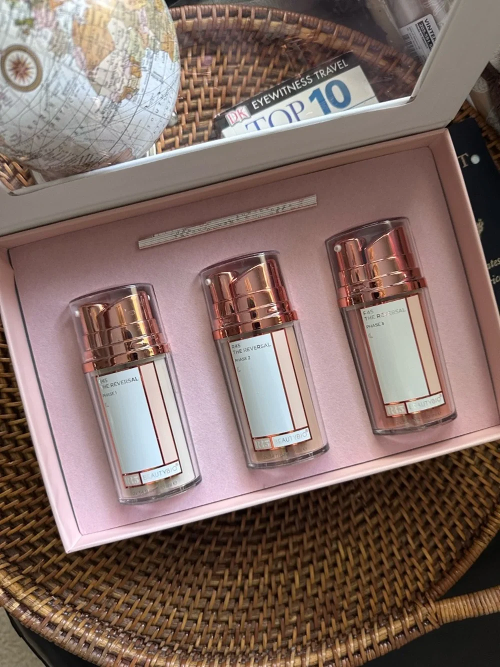 BEAUTYBIO R45 The Reversal 3-Phase Skin Treatment Set - Rose Gold & White New